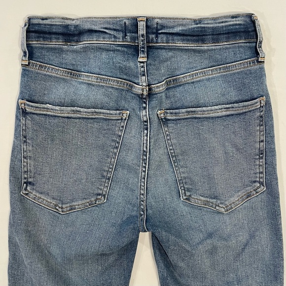 Agolde Sophie Jeans Womens 25 High Rise Slim Fit Cropped Raw Hem Style A018 843 - Picture 3 of 5